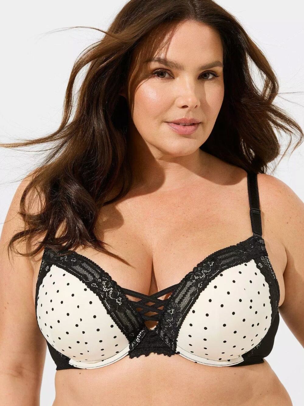 Torrid XO Plunge Push Up Bra Womens Size 42DDD Miranda Dot Pristine New Wire